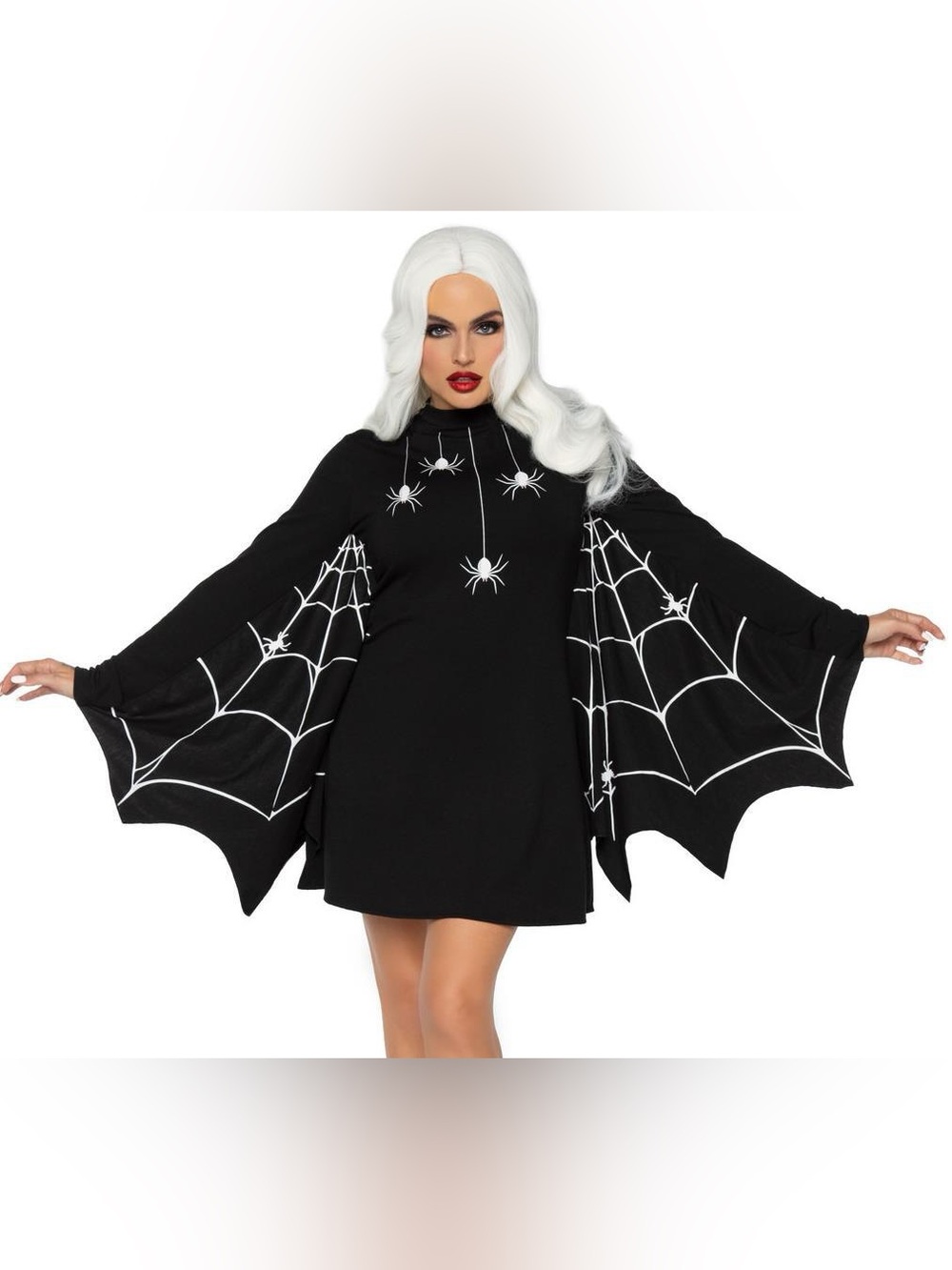 Halloween Spider Web Batwing Dress + 3 Scrunchies | S/M